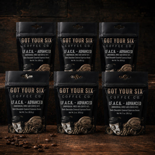 I.F.A.C.K. - ADVANCED Six Pack — Dark Chocolate Covered Espresso Beans