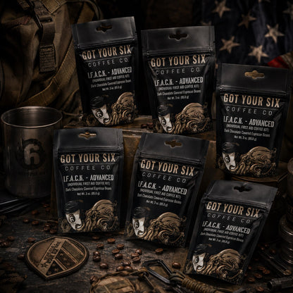 I.F.A.C.K. - ADVANCED Six Pack — Dark Chocolate Covered Espresso Beans