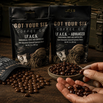 I.F.A.C.K. Six Pack — Milk Chocolate Covered Espresso Beans