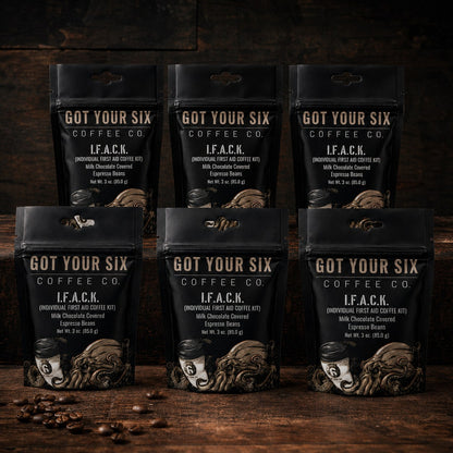 I.F.A.C.K. Six Pack — Milk Chocolate Covered Espresso Beans